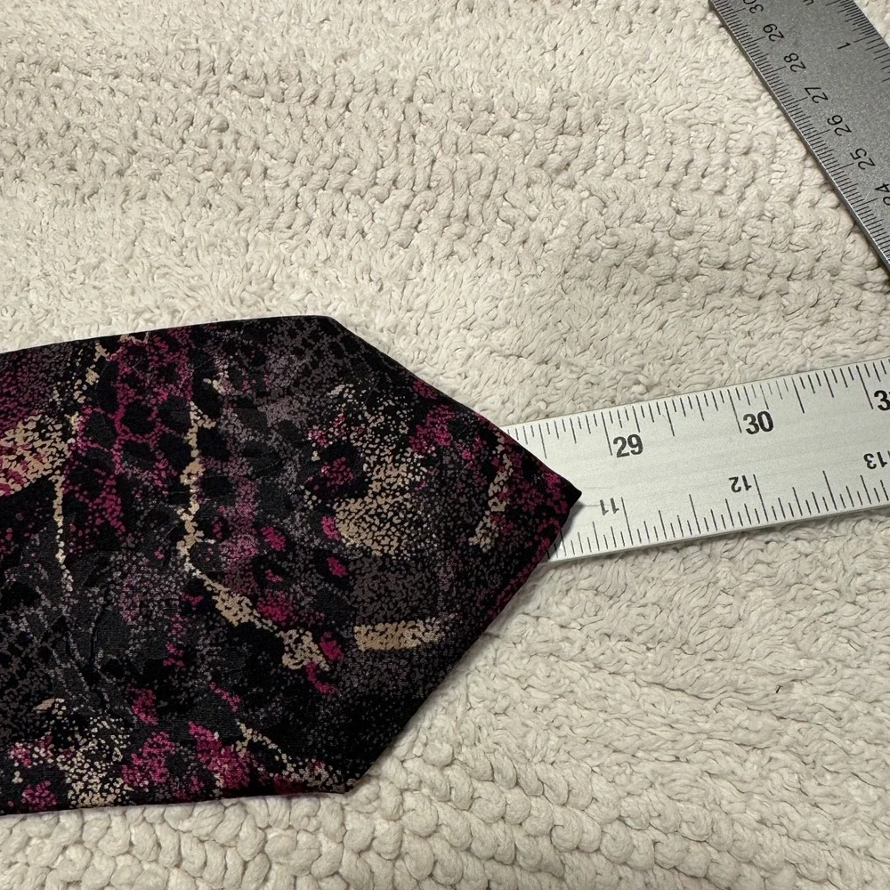 Adolfo Couture Tie Geometric Abstract‎ Rockabilly Silk USA Made Vintage Necktie